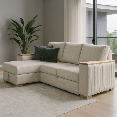 SALA FERRARA CON BRAZOS ABATIBLES EN MADERA